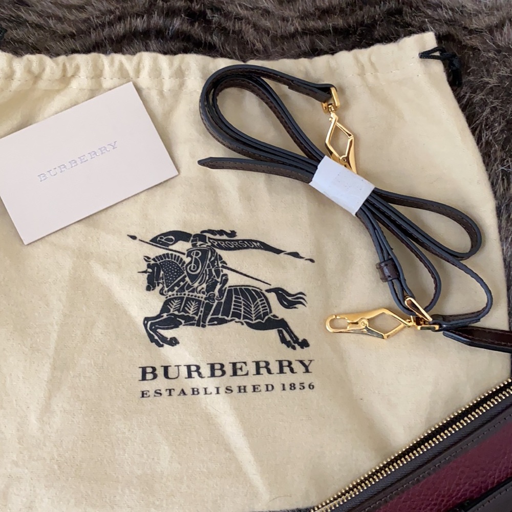 Burberry Burgundy and Brown Crossbody Bag - Picture 3 of 10